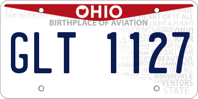 OH license plate GLT1127