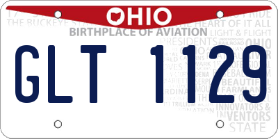 OH license plate GLT1129