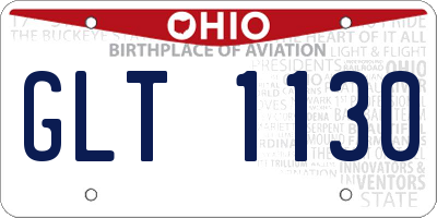 OH license plate GLT1130