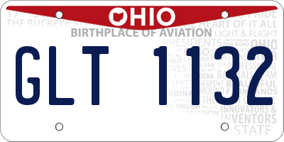 OH license plate GLT1132