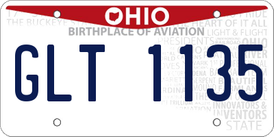 OH license plate GLT1135