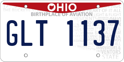 OH license plate GLT1137