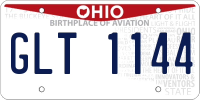 OH license plate GLT1144