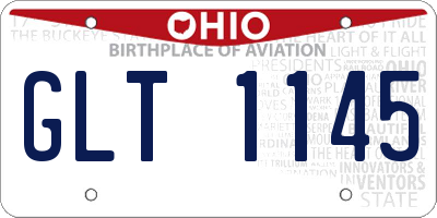 OH license plate GLT1145