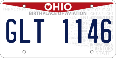 OH license plate GLT1146