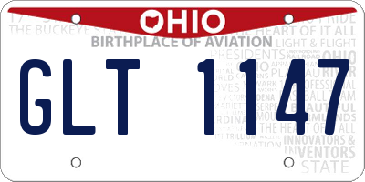 OH license plate GLT1147