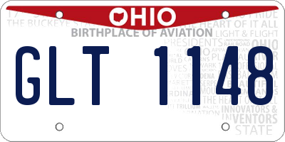 OH license plate GLT1148