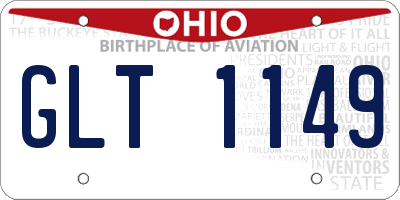 OH license plate GLT1149