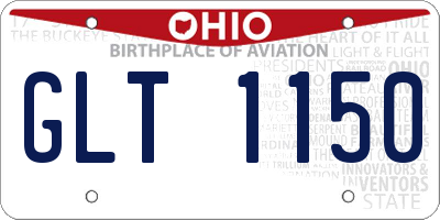 OH license plate GLT1150
