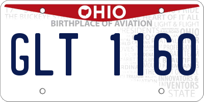 OH license plate GLT1160