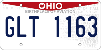 OH license plate GLT1163