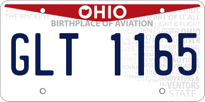 OH license plate GLT1165
