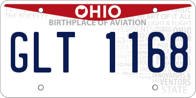 OH license plate GLT1168