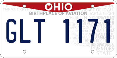 OH license plate GLT1171
