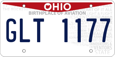 OH license plate GLT1177