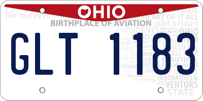 OH license plate GLT1183