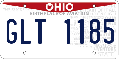 OH license plate GLT1185