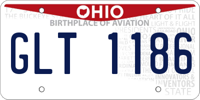 OH license plate GLT1186