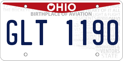 OH license plate GLT1190