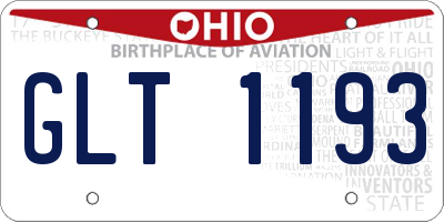 OH license plate GLT1193