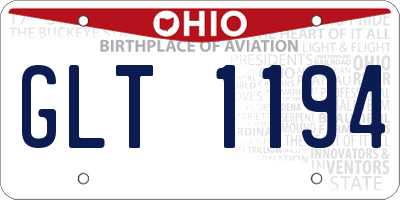 OH license plate GLT1194