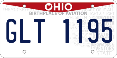 OH license plate GLT1195