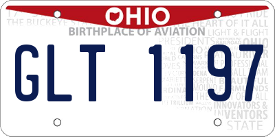 OH license plate GLT1197