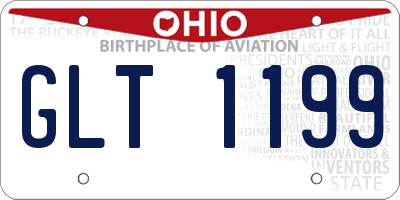OH license plate GLT1199