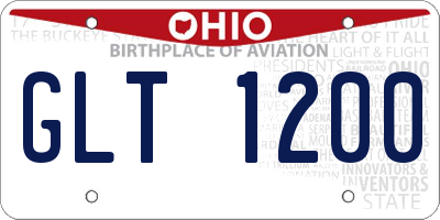 OH license plate GLT1200