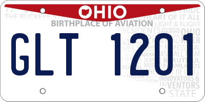 OH license plate GLT1201
