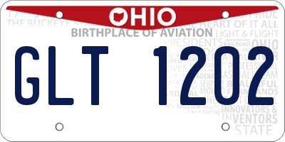 OH license plate GLT1202