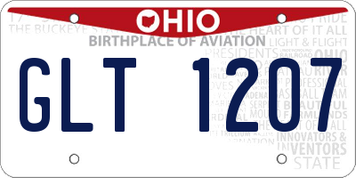 OH license plate GLT1207