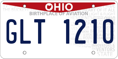 OH license plate GLT1210