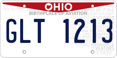 OH license plate GLT1213