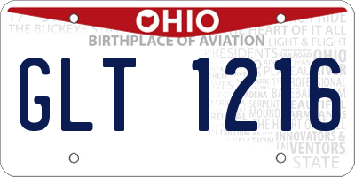 OH license plate GLT1216