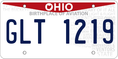OH license plate GLT1219