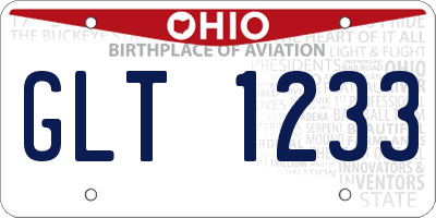 OH license plate GLT1233