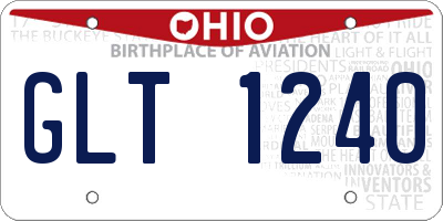 OH license plate GLT1240