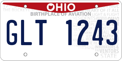 OH license plate GLT1243