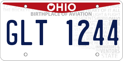 OH license plate GLT1244