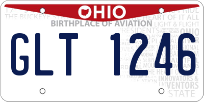 OH license plate GLT1246