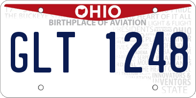 OH license plate GLT1248