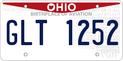 OH license plate GLT1252