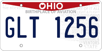 OH license plate GLT1256