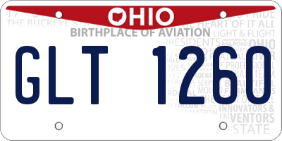 OH license plate GLT1260