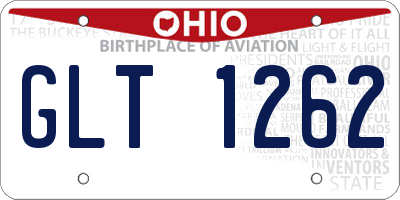 OH license plate GLT1262