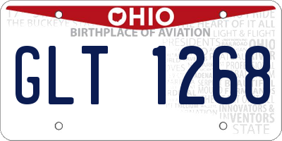 OH license plate GLT1268