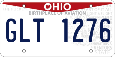 OH license plate GLT1276
