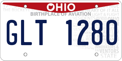 OH license plate GLT1280