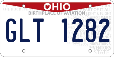 OH license plate GLT1282